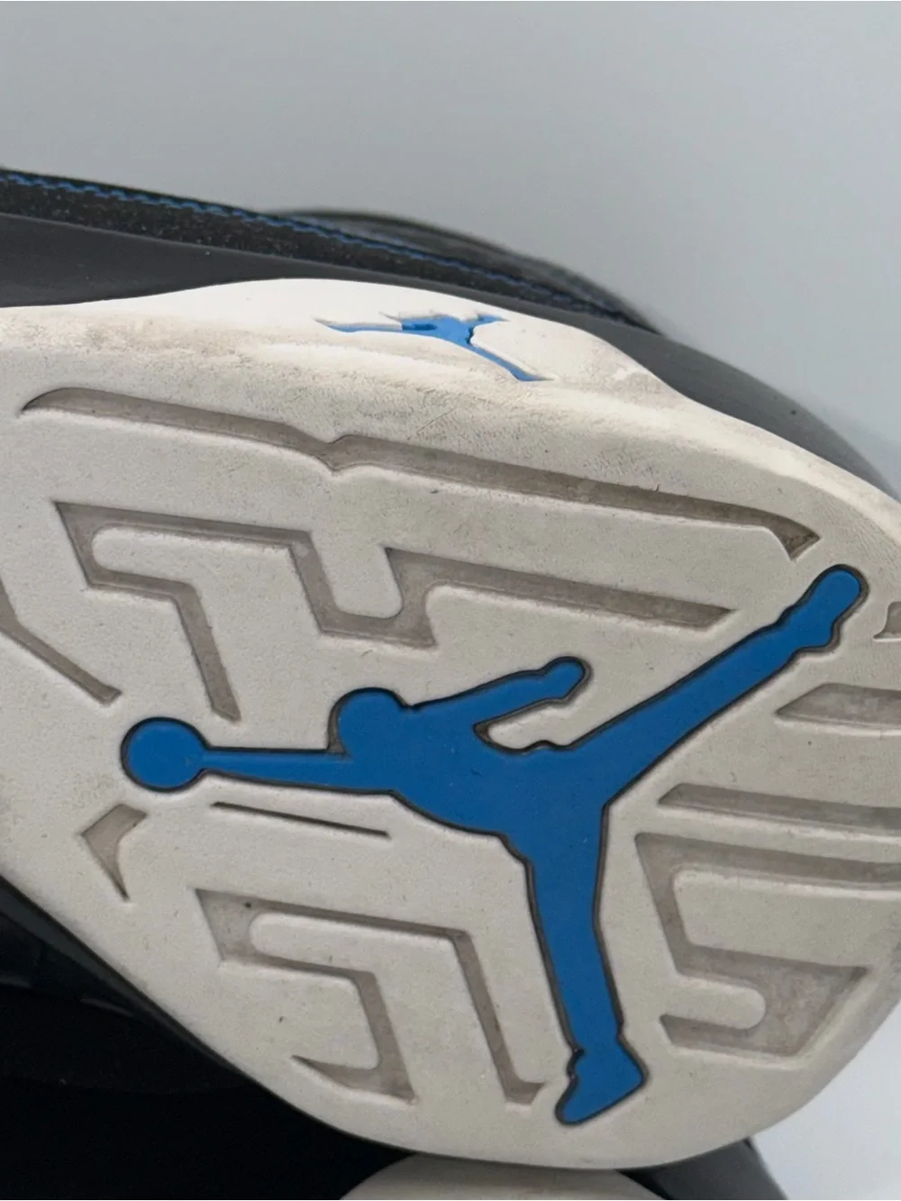 Air Jordan 9 Retro Size 12 Black-White-Photo Blue Used 302370-007